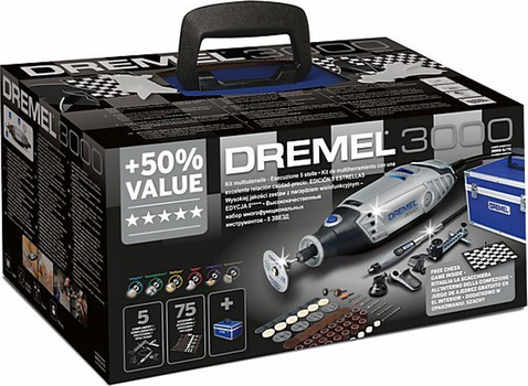 Dremel 3000-5/75 5* Подарочный набор — купить в интернет-магазине amurinstrument.ru с доставкой по Иркутску | Каталог с характеристиками и ценами dremel 3000-5/75 5* подарочный набор, купить metabo, купить husqvarna, купить bosch, купить makita, купить hitachi, купить hikoki, купить oregon, купить stihl