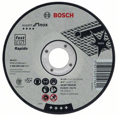 Диск отрезной по металлу BOSCH 115Х1 Д/НЕРЖ. — купить в интернет-магазине amurinstrument.ru с доставкой по Иркутску | Каталог с характеристиками и ценами диск отрезной по металлу bosch 115х1 д/нерж., купить metabo, купить husqvarna, купить bosch, купить makita, купить hitachi, купить hikoki, купить oregon, купить stihl