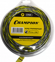 корд трим.champion  tornado 2.4мм*  68м (витой квадрат), купить metabo, купить husqvarna, купить bosch, купить makita, купить hitachi, купить hikoki, купить oregon, купить stihl