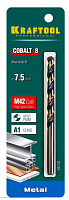 kraftool cobalt 7.5 х109мм, сверло по металлу hss-co(8%) , сталь м42(s2-10-1-8), купить metabo, купить husqvarna, купить bosch, купить makita, купить hitachi, купить hikoki, купить oregon, купить stihl