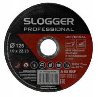 круг отрезной slogger 125х1х22 a r bf по стали и нерж.стали, купить metabo, купить husqvarna, купить bosch, купить makita, купить hitachi, купить hikoki, купить oregon, купить stihl