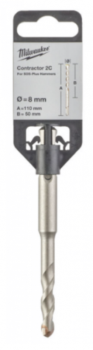 Бур SDS+ MILWAUKEE CONTRACTOR 8x110 - 1 шт — купить в интернет-магазине amurinstrument.ru с доставкой по Иркутску | Каталог с характеристиками и ценами бур sds+ milwaukee contractor 8x110 - 1 шт, купить metabo, купить husqvarna, купить bosch, купить makita, купить hitachi, купить hikoki, купить oregon, купить stihl