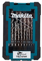 набор сверл по металлу hss-g, 19 шт. (1-10мм,  шаг 0.5мм), купить metabo, купить husqvarna, купить bosch, купить makita, купить hitachi, купить hikoki, купить oregon, купить stihl