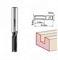 зубр  8 x 19 мм, хвостовик 8 мм, фреза пазовая прямая, профессионал (28780-8-19), купить metabo, купить husqvarna, купить bosch, купить makita, купить hitachi, купить hikoki, купить oregon, купить stihl