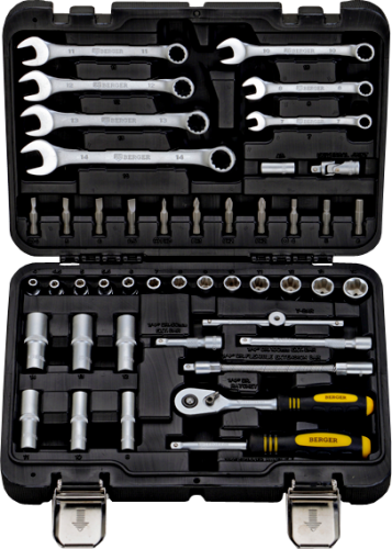 универсальный набор инструментов berger bg045-14, 45 предметов, купить metabo, купить husqvarna, купить bosch, купить makita, купить hitachi, купить hikoki, купить oregon, купить stihl