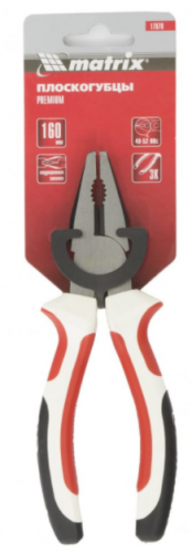 плоскогубцы premium, 160 мм, трехкомпонентные рукоятки// matrix, купить metabo, купить husqvarna, купить bosch, купить makita, купить hitachi, купить hikoki, купить oregon, купить stihl