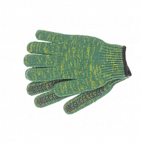 перчатки трикотажные усиленные, гелевое пвх-покрытие, 7 класс, зеленые, россия// сибртех, купить metabo, купить husqvarna, купить bosch, купить makita, купить hitachi, купить hikoki, купить oregon, купить stihl