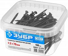 саморезы сгд гипсокартон-дерево, 76 х 4.2 мм, 100 шт, фосфатированные, зубр профессионал, купить metabo, купить husqvarna, купить bosch, купить makita, купить hitachi, купить hikoki, купить oregon, купить stihl
