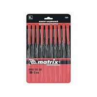 набор надфилей, 180 х 5мм, 10 шт., пластиковые рукоятки // matrix, купить metabo, купить husqvarna, купить bosch, купить makita, купить hitachi, купить hikoki, купить oregon, купить stihl