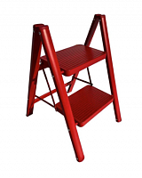 стремянка стальная особопрочная, модель dls402r ( красный цвет), 2 ступени, 44с, купить metabo, купить husqvarna, купить bosch, купить makita, купить hitachi, купить hikoki, купить oregon, купить stihl