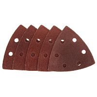 треугольник абразивный на ворсовой подложке под "липучку", перф., p 100, 93 мм, 5 шт.// matrix, купить metabo, купить husqvarna, купить bosch, купить makita, купить hitachi, купить hikoki, купить oregon, купить stihl