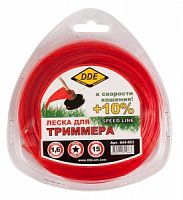 корд триммерный в блистере dde "hard line" (круг армированный) 2,0 мм х 15 м, серый/красный, купить metabo, купить husqvarna, купить bosch, купить makita, купить hitachi, купить hikoki, купить oregon, купить stihl