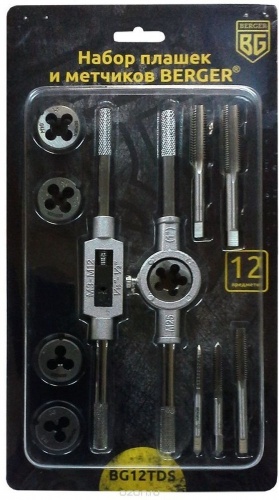набор плашек и метчиков 12 предметов berger bg12tds, купить metabo, купить husqvarna, купить bosch, купить makita, купить hitachi, купить hikoki, купить oregon, купить stihl