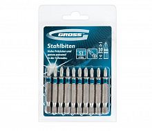 набор бит рz3х50, сталь s2, 10шт //gross, купить metabo, купить husqvarna, купить bosch, купить makita, купить hitachi, купить hikoki, купить oregon, купить stihl