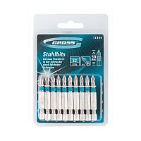 набор бит pz1х50, сталь s2, 10 шт.// gross, купить metabo, купить husqvarna, купить bosch, купить makita, купить hitachi, купить hikoki, купить oregon, купить stihl