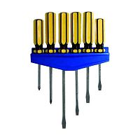 отвертки 6 шт. крест, шлиц 75, 100, 150 мм, желтая пластиковая ручка, crv, купить metabo, купить husqvarna, купить bosch, купить makita, купить hitachi, купить hikoki, купить oregon, купить stihl