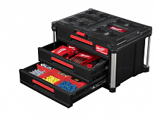 ящик с 3-мя выдвижными отсеками milwaukee packout, купить metabo, купить husqvarna, купить bosch, купить makita, купить hitachi, купить hikoki, купить oregon, купить stihl