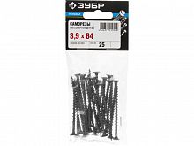 саморезы сгд гипсокартон-дерево, 64 х 3.9 мм, 25 шт, фосфатированные, зубр профессионал, купить metabo, купить husqvarna, купить bosch, купить makita, купить hitachi, купить hikoki, купить oregon, купить stihl