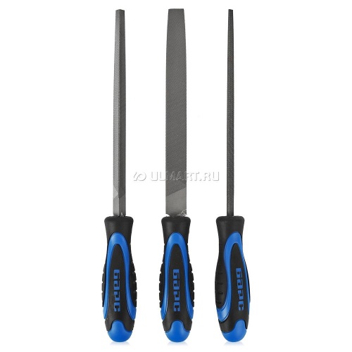 набор напильников 200 мм, 3шт., двухкомпонентная рукоятка // барс, купить metabo, купить husqvarna, купить bosch, купить makita, купить hitachi, купить hikoki, купить oregon, купить stihl