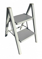 стремянка стальная особопрочная, модель dls402rw ( белый цвет), 2 ступени, 44см, купить metabo, купить husqvarna, купить bosch, купить makita, купить hitachi, купить hikoki, купить oregon, купить stihl